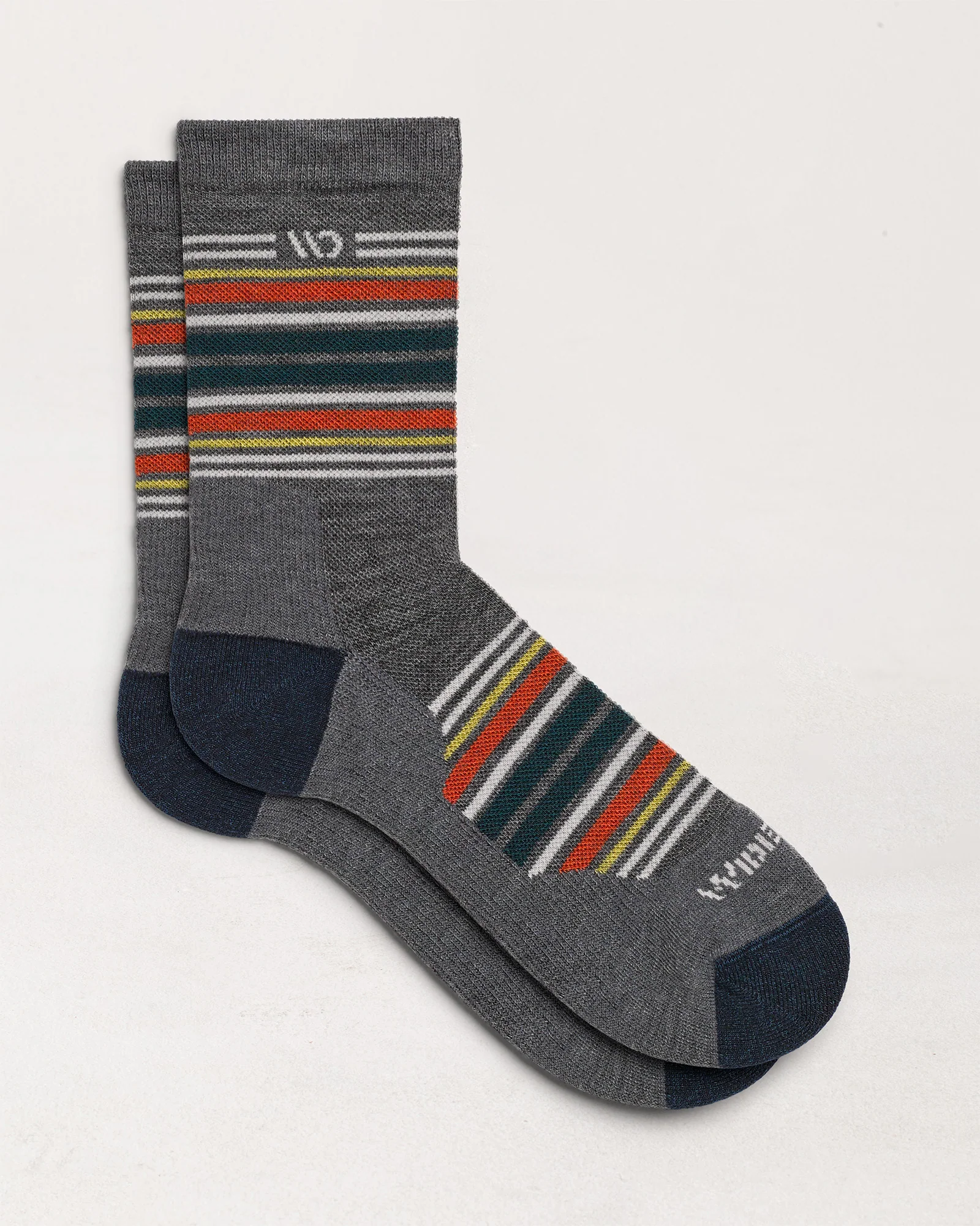 Men's Multi Stripe Cushioned Micro Crew Socks - Image 9