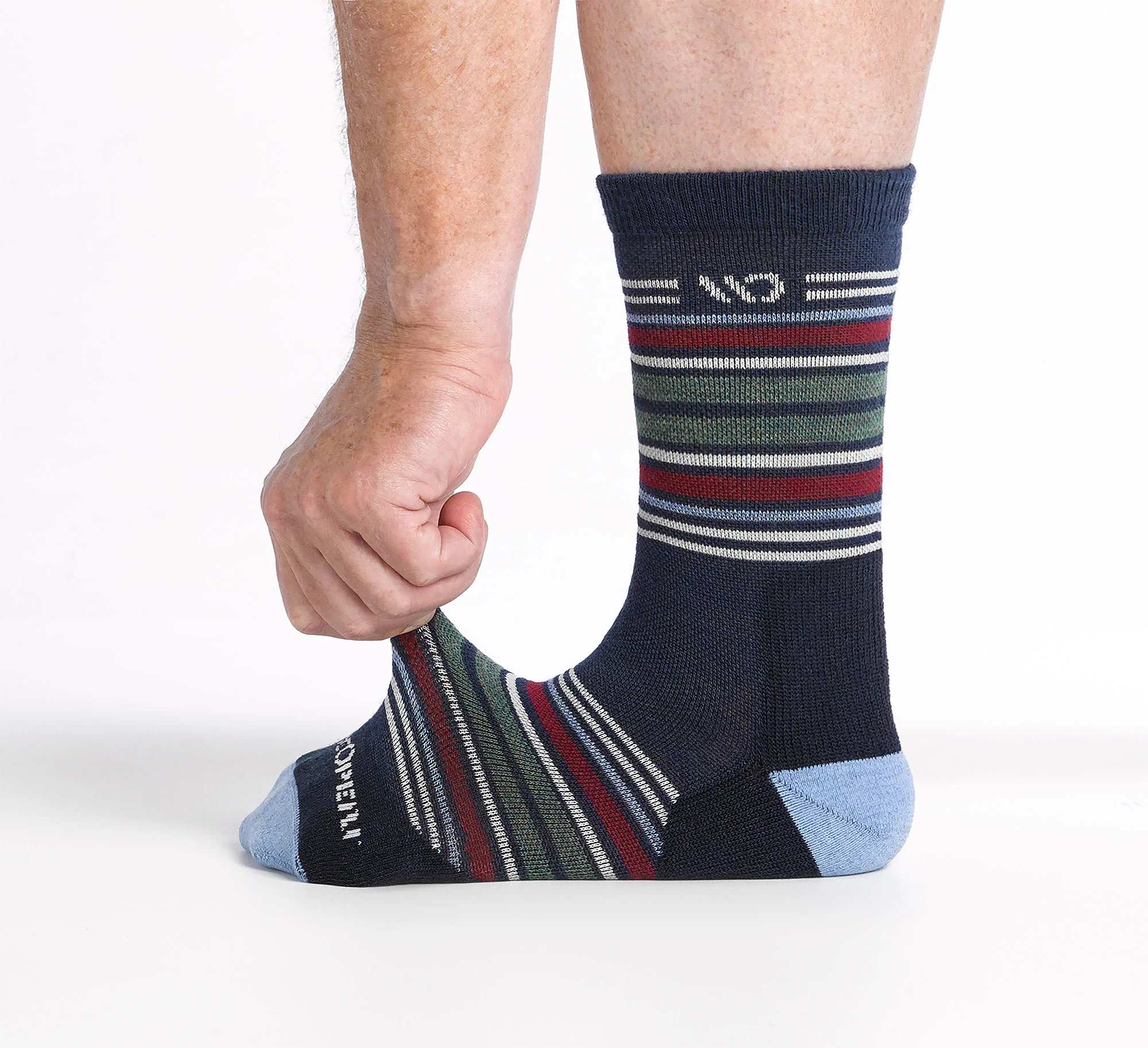 Men's Multi Stripe Cushioned Micro Crew Socks - Image 13