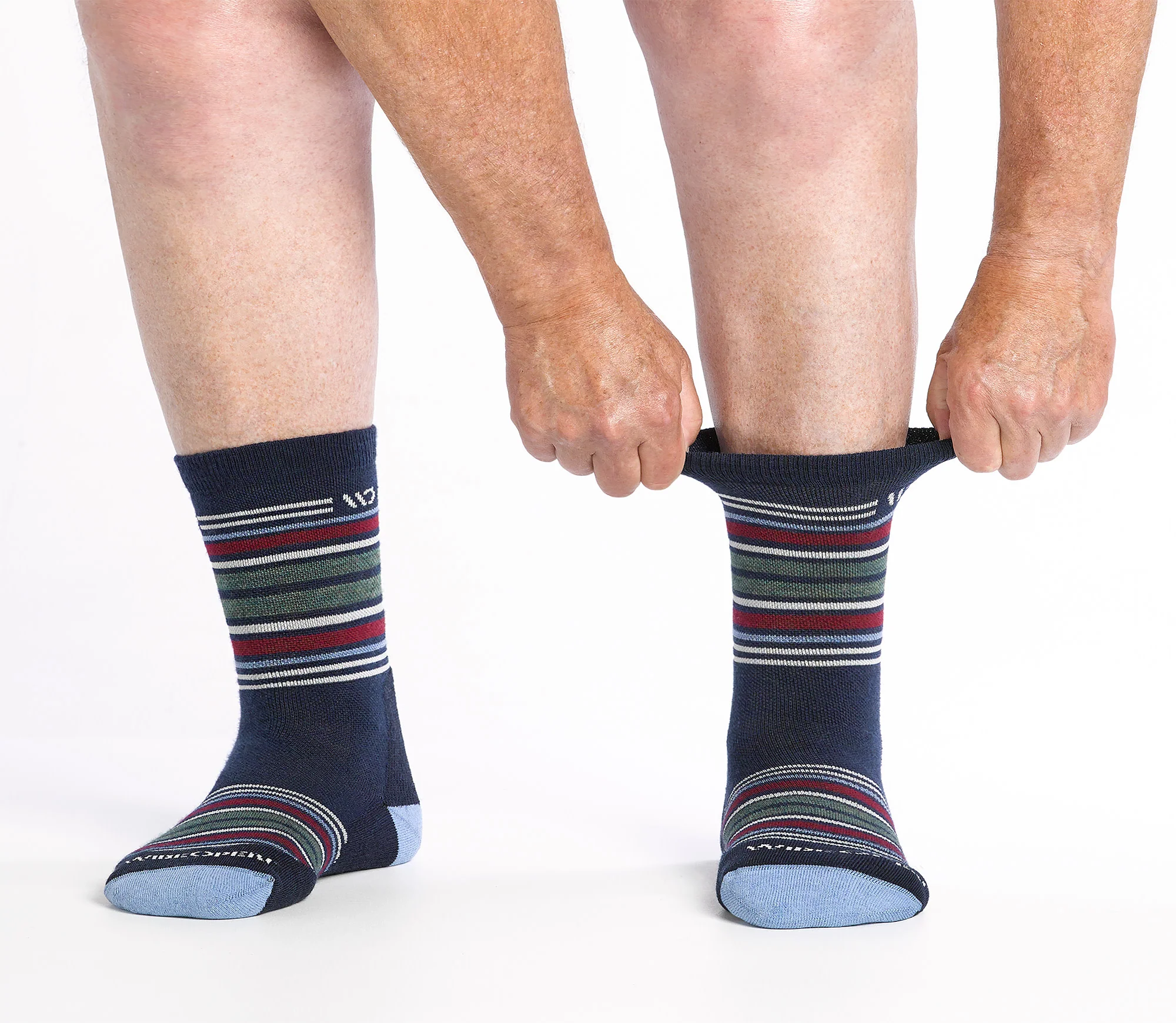 Men's Multi Stripe Cushioned Micro Crew Socks - Image 14