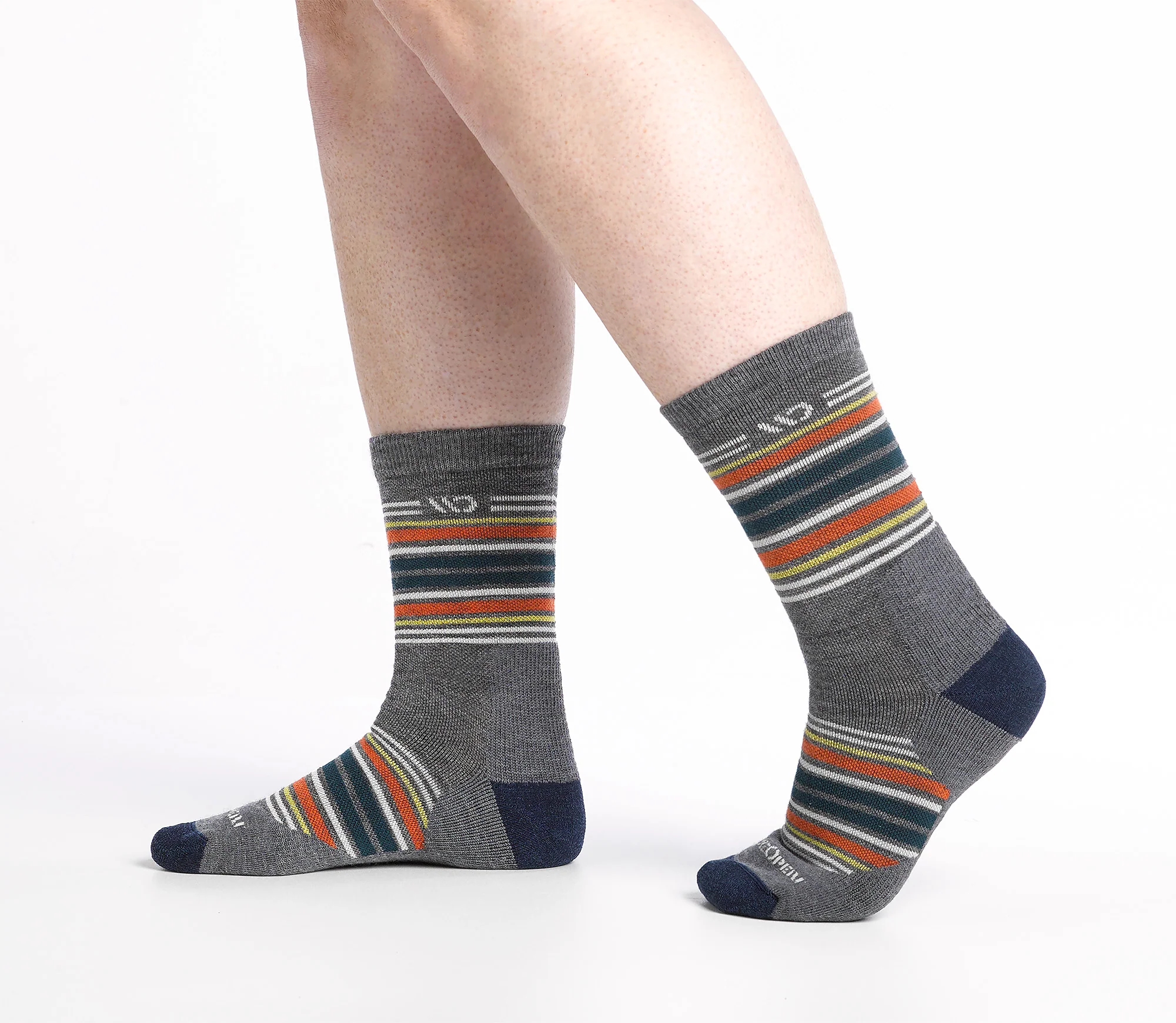 Men's Multi Stripe Cushioned Micro Crew Socks - Image 6
