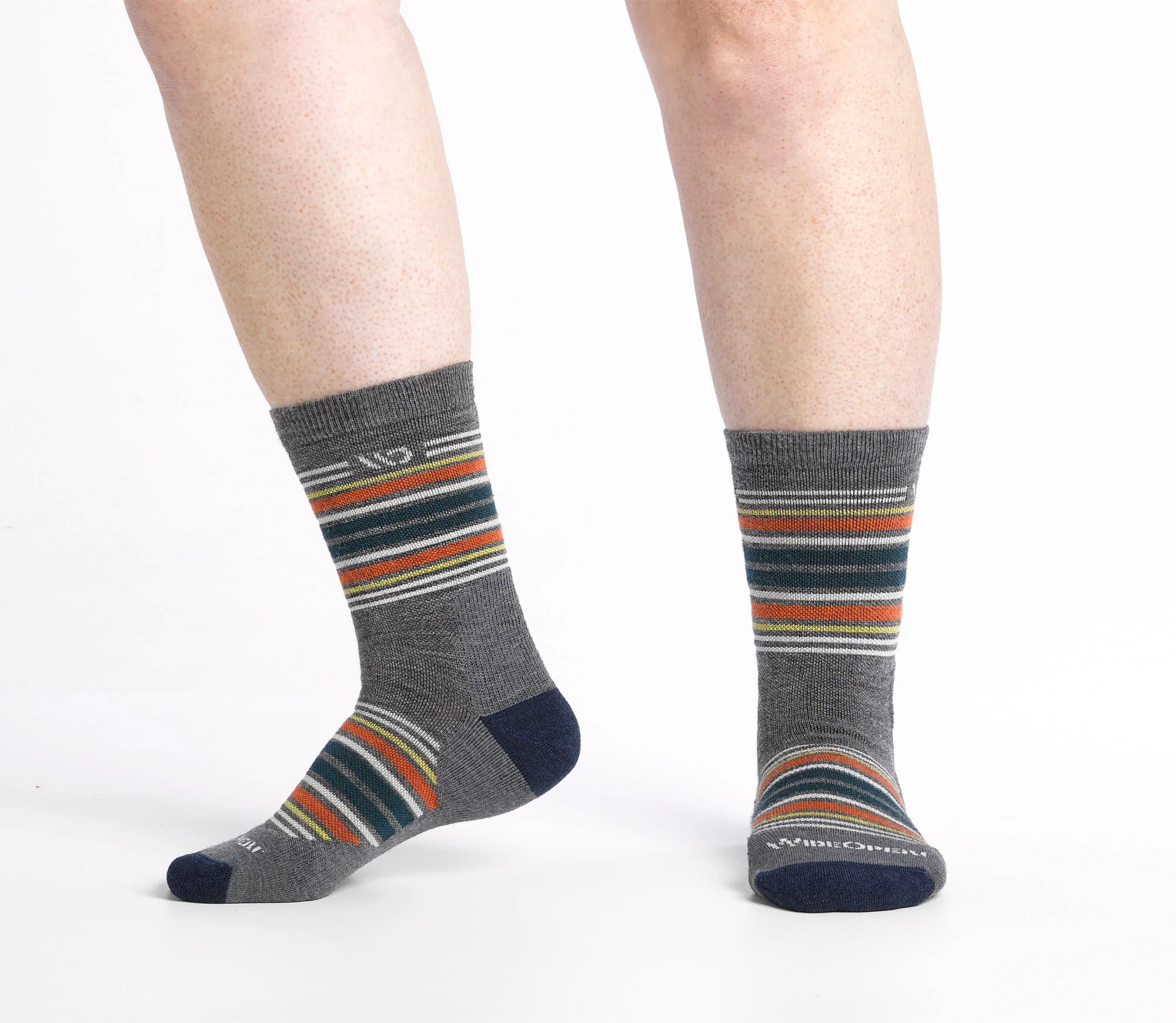 Men's Multi Stripe Cushioned Micro Crew Socks - Image 7
