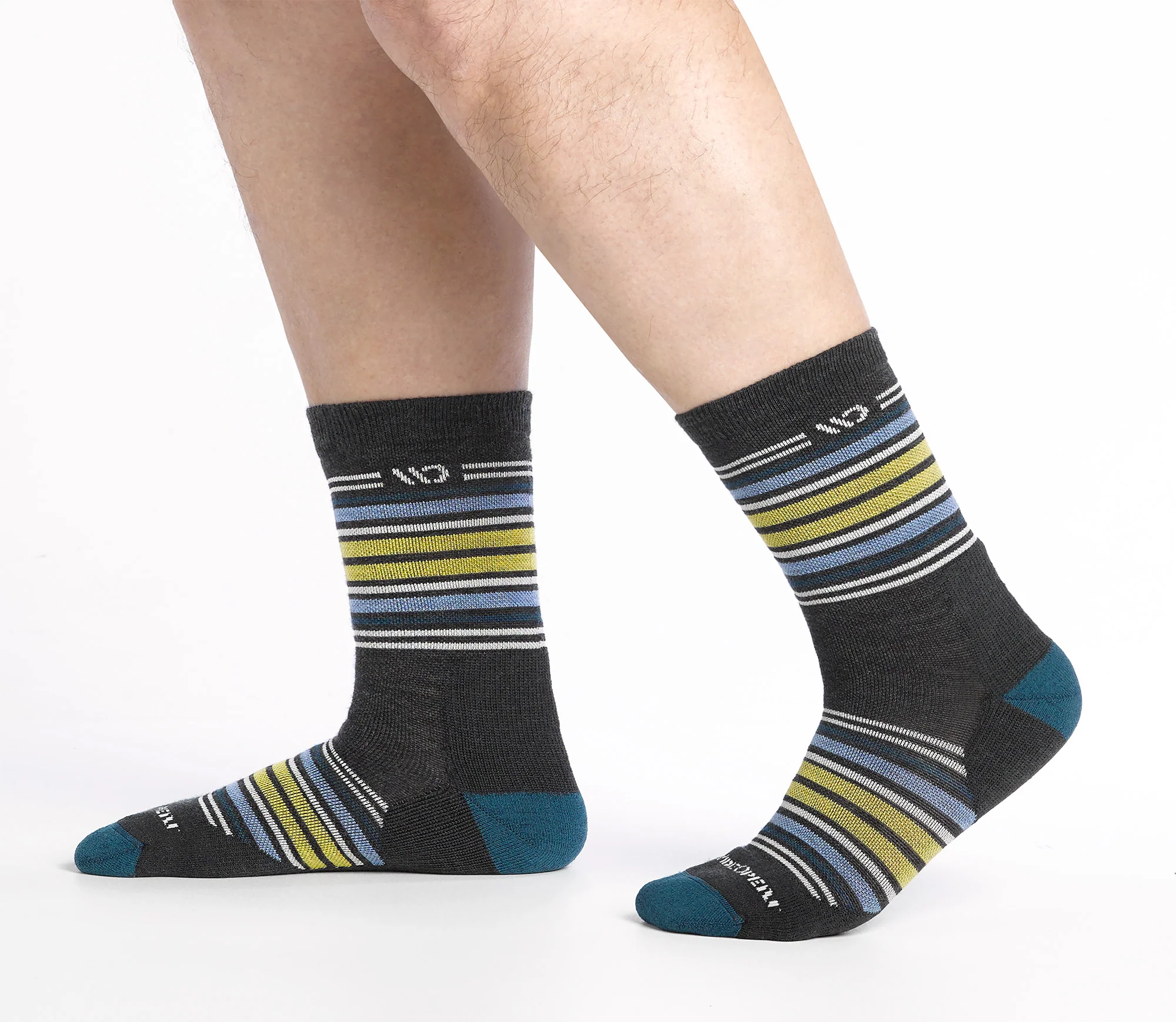 Men's Multi Stripe Cushioned Micro Crew Socks - Image 19