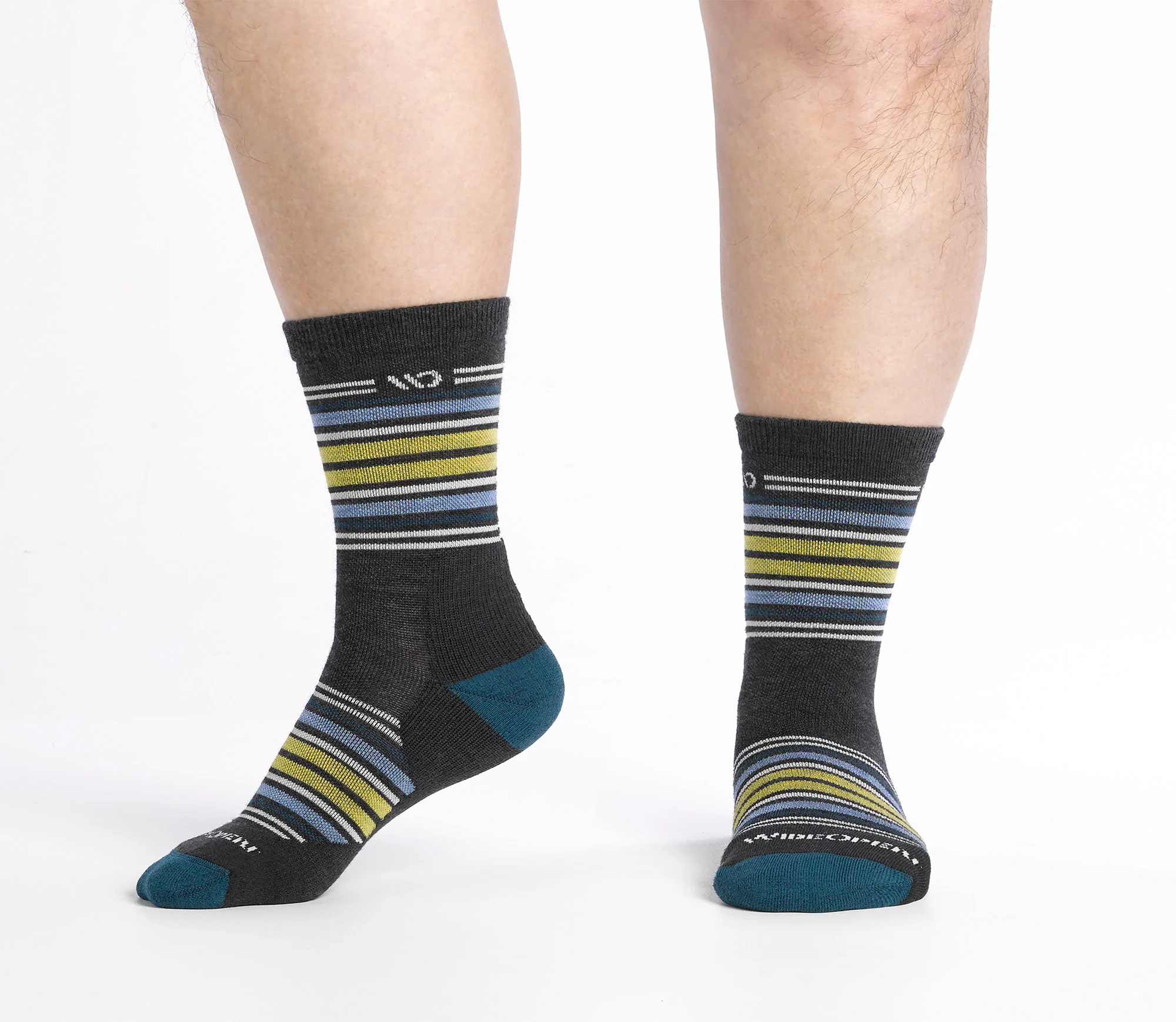 Men's Multi Stripe Cushioned Micro Crew Socks - Image 20