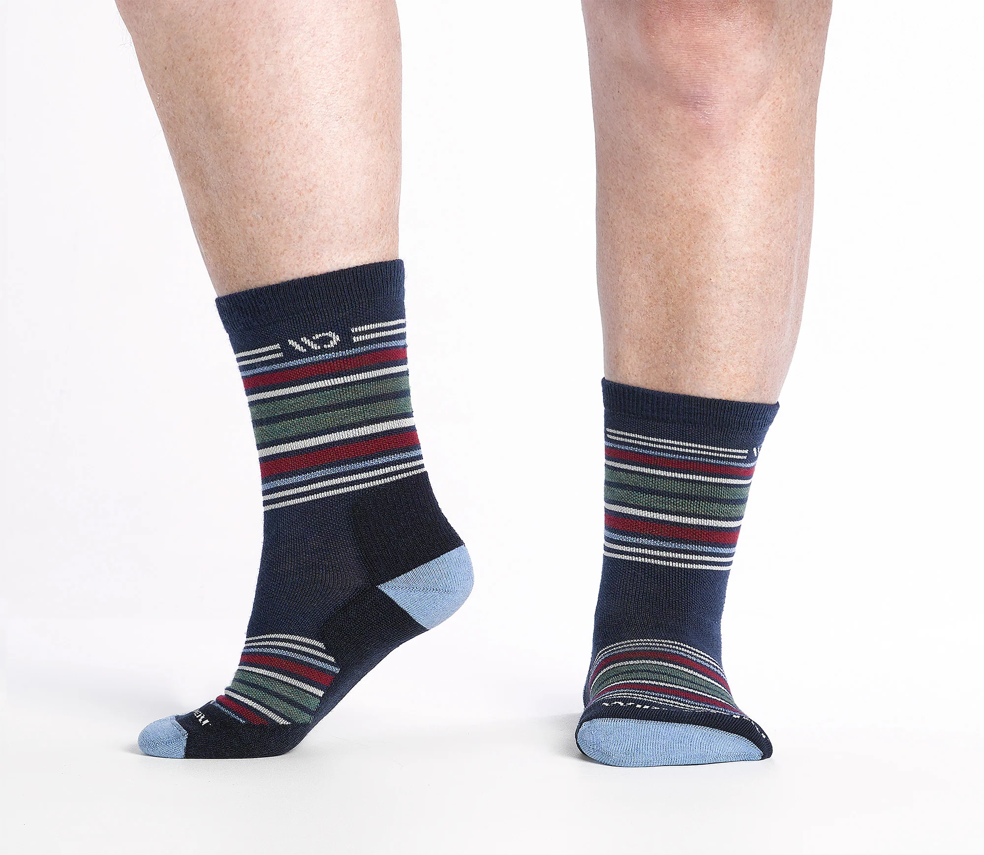 Men's Multi Stripe Cushioned Micro Crew Socks - Image 11