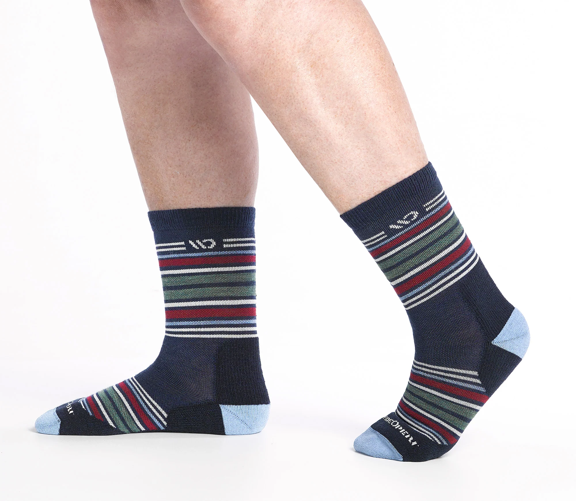 Men's Multi Stripe Cushioned Micro Crew Socks - Image 15