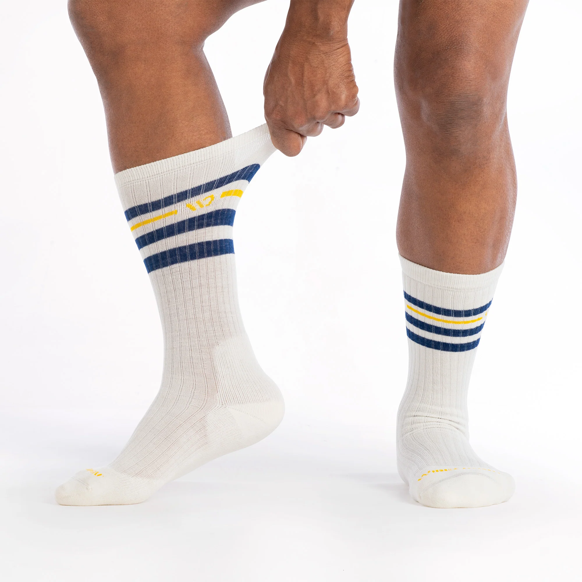 Men's Vintage Stripe Cushioned Crew Socks - Image 3