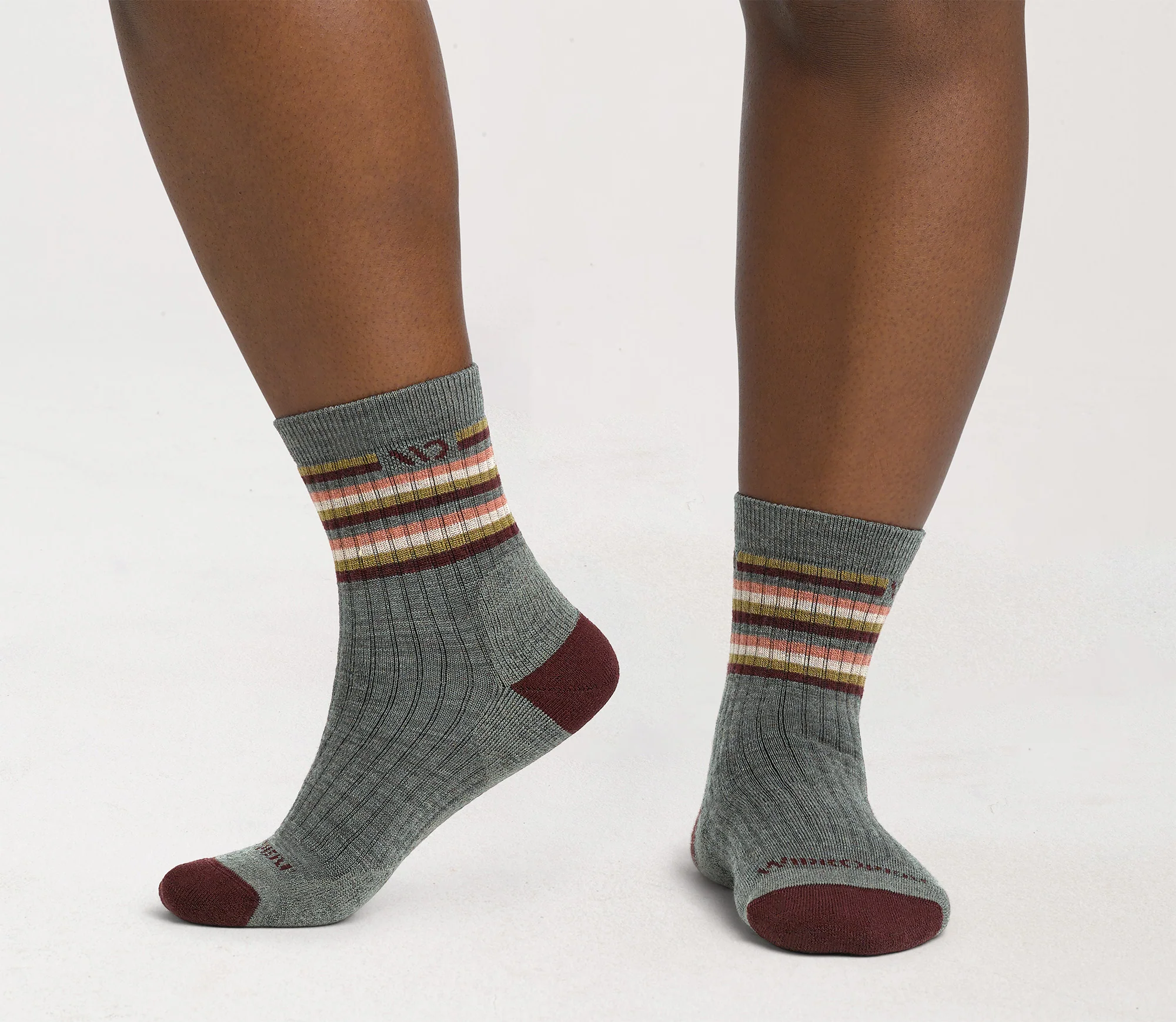 Women's Multi Stripe Cushioned Micro Crew Socks - Image 24