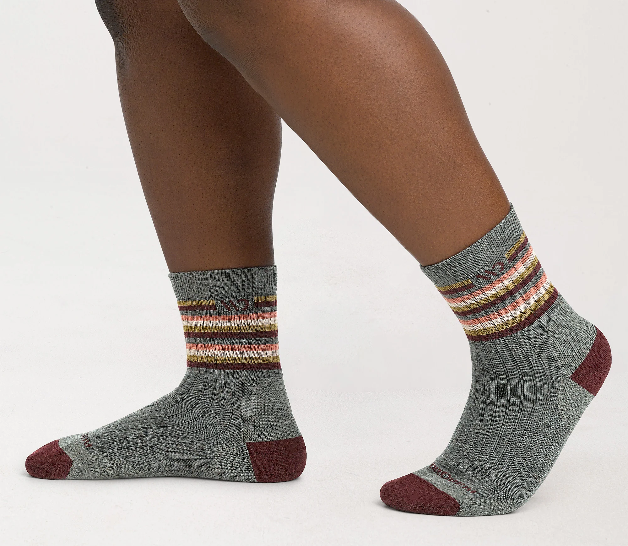 Women's Multi Stripe Cushioned Micro Crew Socks - Image 25
