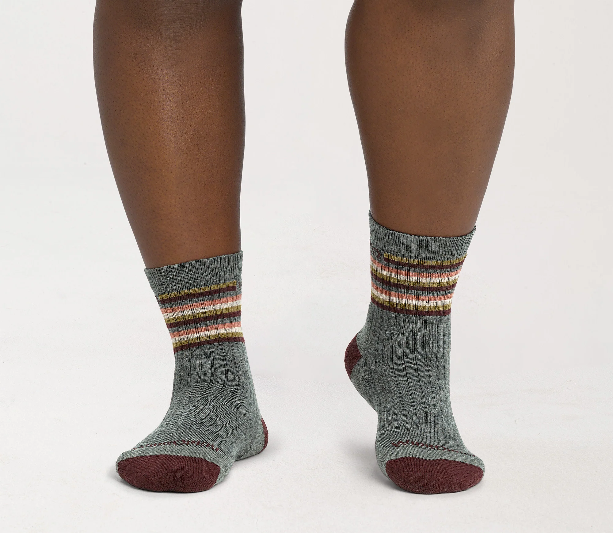 Women's Multi Stripe Cushioned Micro Crew Socks - Image 26