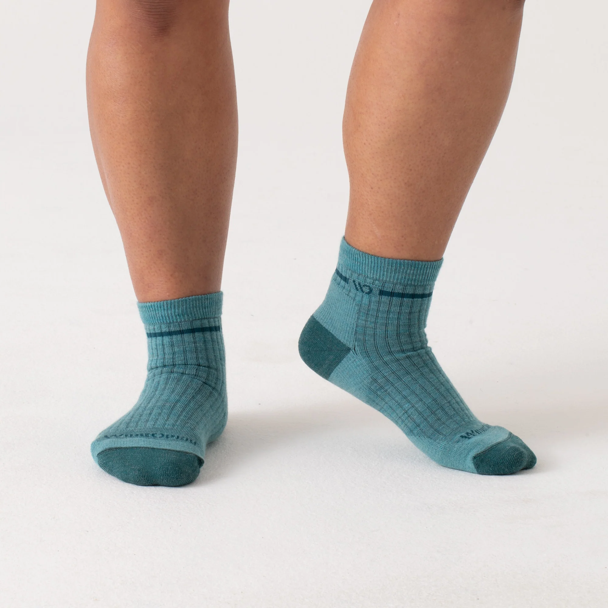 Women's Single Stripe Cushioned Quarter Socks - Image 21