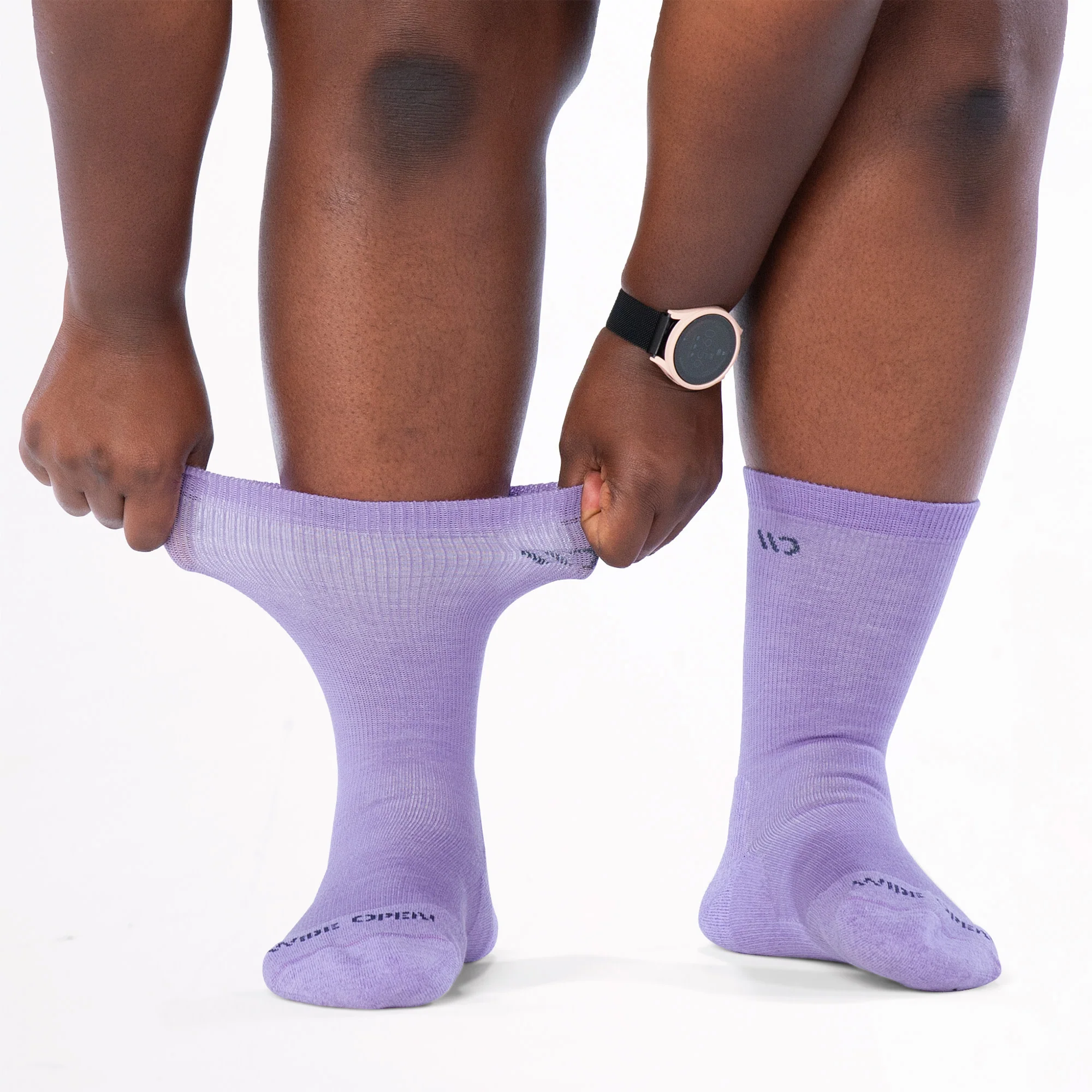 Women's Solid Cushioned Crew Socks - Image 29
