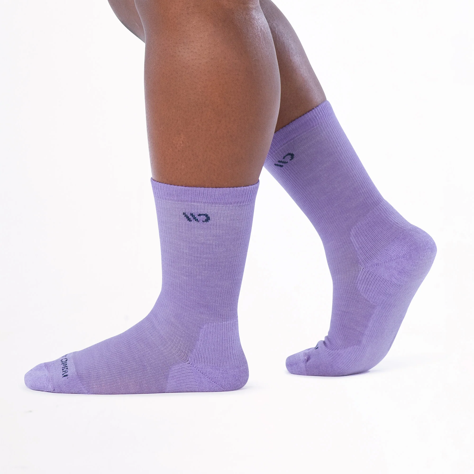 Women's Solid Cushioned Crew Socks - Image 31