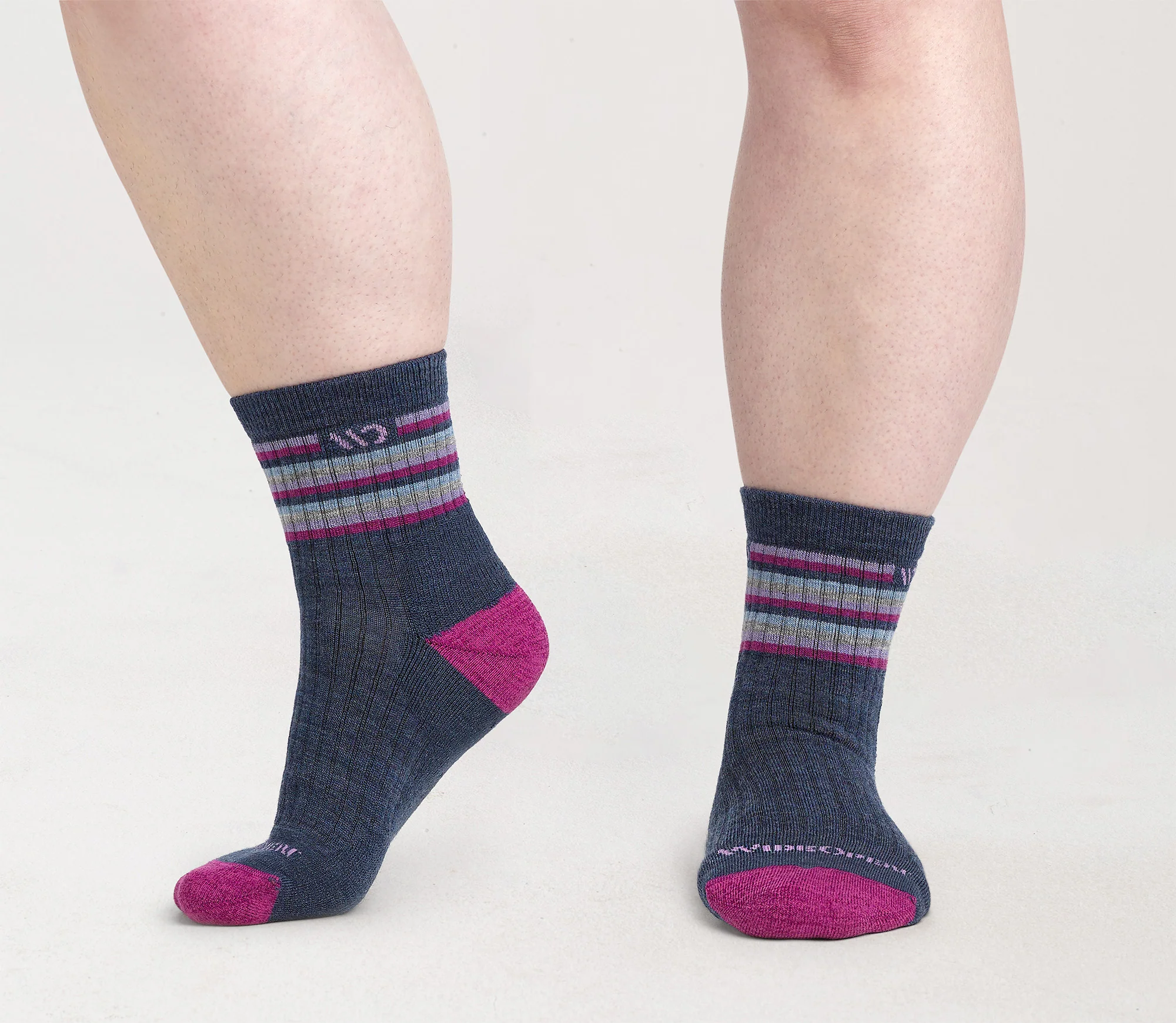 Women's Multi Stripe Cushioned Micro Crew Socks - Image 19